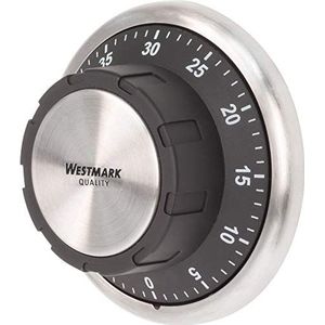 Westmark Keukentimer, mechanisch, magnetisch, 1-60 minuten, roestvrij staal/kunststof, Redondo, antraciet/zilver, 10922260