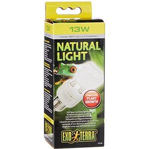 Exo Terra Natuurlijk licht, volledig spectrumlamp, compacte lamp met lichtspectrum, ideaal voor alle reptielen en amfibieën, 13 W, E27-fitting