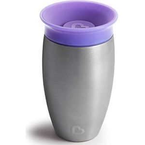 Munchkin Miracle Mok 360º staal, violet, 296 ml