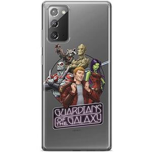 ERT GROUP Origineel en gelicentieerd Marvel Gaurdians of The Galaxy Note 20 hoesje, perfect aangepast aan de vorm van de mobiele telefoon, gedeeltelijk transparant