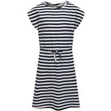 Only Konmay S/S Robe Noos Jrs en Tricot pour Filles, Bleu marine/rayures : Cloud Dancer, 122-128