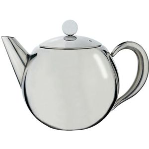 Belmont Deluxe roestvrijstalen theepot, roestvrij staal, roestvrijstalen handgreep, 1000 ml