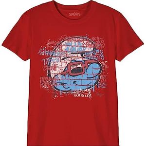 Les Schtroumpfs T-shirt voor jongens, rood, 6 jaar, Rood