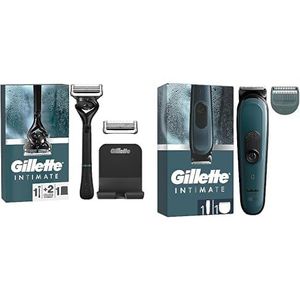 Rasoir pour zone intime (avec 2 lames de rechange) + tondeuse pour zone intime GILLETT