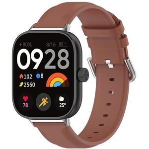 Leren armband, compatibel met Xiaomi Redmi Watch 4, verstelbare reservearmband van hoogwaardig leer voor Redmi Watch 4 Smartwatch, Metaal