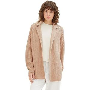 TOM TAILOR 1039301 gebreid damesvest, 33962 - Doeskin Melange