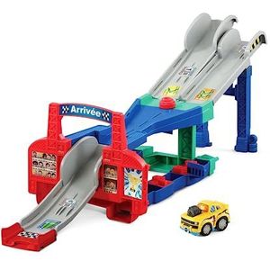 VTech - Tut Tut Flitzer Pro-serie, Multi stunts Jump&Go 4-in-1 met auto Jad Super Cascades, Circuit Auto's, 3 magische zones, cadeau voor kinderen van 2 jaar tot 6 jaar - inhoud in het Frans