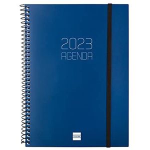 Finocam - Agenda 2023, ovaal, weekweergave, verticaal, januari 2023, december 2023 (12 maanden), catalaanblauw