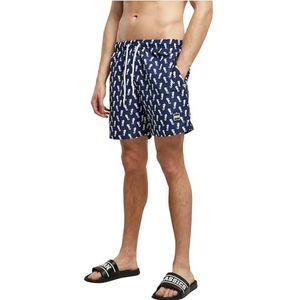 Urban Classics AOP zwemshorts voor heren, verkrijgbaar in vele varianten, maten XS tot 6XL, Navyseahorse