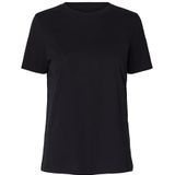 Selected Femme My Perfect T-shirt met korte mouwen voor dames, 16043884, zwart.