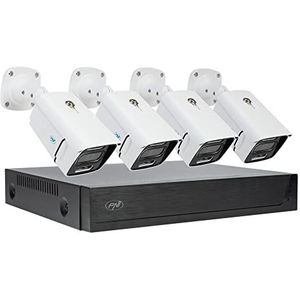 PNI House IPMAX POE 3 videobewakingsset, NVR met 4 POE-poorten, 4 3 MP camera's, buiten, Power Over Ethernet, gezichtsdetectie