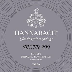 Hannabach 652657 Serie 900 snaren voor klassieke gitaar, Silver 200 Medium/Low Tension