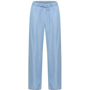 Part Two Women's Casual Pants High-Waisted Straight Legs Regular Fit Full Length Trousers Femme, Medium Blue Denim, 44