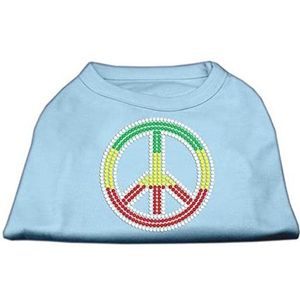 Mirage Rasta Peace Sign Overhemd voor huisdieren, maat XXXL, babyblauw
