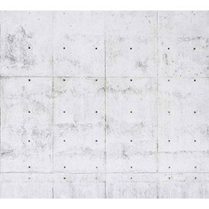 Scenolia Vliesbehang, betontegel-effect, 3 x 2,70 m – wanddecoratie, motief: Trompe l'Oeil – panorama-behang XXL – eenvoudige installatie en HD-kwaliteit