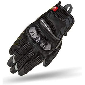 SHIMA X-BREEZE 2 LADY motorhandschoenen voor dames - geventileerde handschoenen, zomerhandschoenen, textiel touchscreen, met afdichtingsbescherming van carbon, versterkte handpalm (zwart, L)