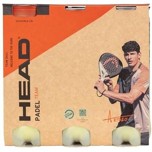 Head Set van 3 padelflessen 2019 Edition voor volwassenen, uniseks, geel, maat M