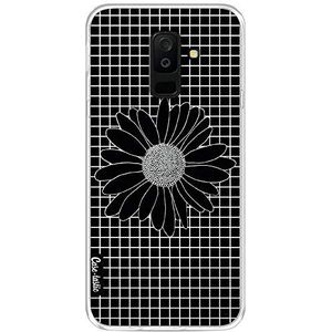 Samsung Galaxy A6 Plus (2018) Slim Case TPU Case Schokbestendig Krasbestendig Beschermhoes voor Samsung Galaxy A6 Plus (2018) Daisy Grid Black CASETASTIC