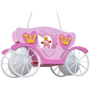 Elobra Prinses plafondlamp voor de kinderkamer, kersen-plafondlamp met E27-fitting, roze led