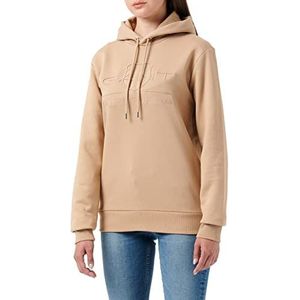 GANT Tonal Archive Shield Hoodie voor heren, Hazelnootbeige.