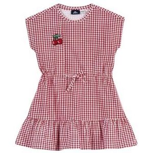 Chicco Robe en coton à manches courtes, blanc et rouge, 8 ans