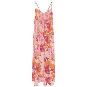 ONLY Onlnova Life Vis Roxy Long Dress Aop Onlnova Life Vis Roxy Lange damesjurk (1 stuk), Gouden klaproos, XL