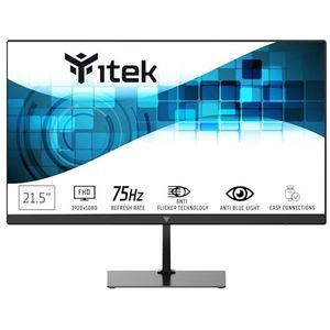 Itek GWF Monitor – 21,5 inch FLAT, FHD 1920x1080, VA, 75Hz, 16:9, HDMI, VGA, Audio Out, LBL, Slim, Frameless