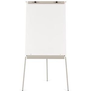 Rocada Whiteboard met statiefschildersezel | magnetisch | rotafolio's met grijze arm | in hoogte verstelbaar | 70x105-180x70cm