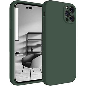 Atiyoo Étui pour iPhone 14 Pro - En silicone liquide - Anti-poussière - Anti-chocs - 6,1"" - Pour iPhone 14 Pro - Avec doublure en microfibre anti-rayures - Vert