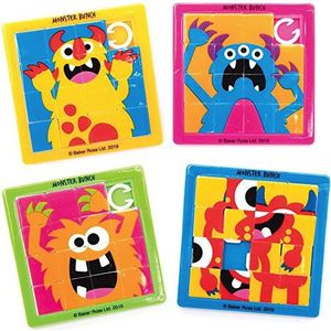 Monster Schuifpuzzels (6 stuks) - Ideaal Speelgoed en Cadeautjes voor Kinderen