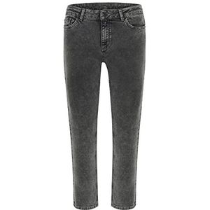 KAFFE Dames denim jeans jeans cropped broekspijpen straight dames, Grey Acid Wash Denim