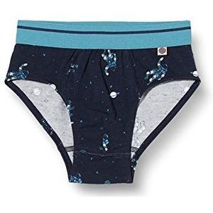 Sanetta Rocketman jongens Nordic Blue slip met volledige ruimte print, Blauw