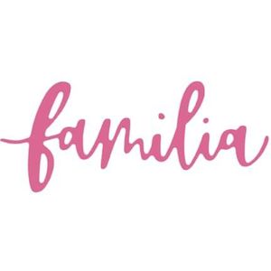 Craftelier - Sjabloon ""Famille"" - Frans | Afmetingen ca.: 7 x 2,90 cm | Kleur: Turquoise | Tekeningen voor scrapbooking, decoratie en ambachten ...