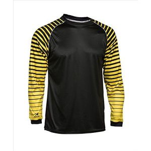 ASIOKA 157/17n uniseks T-shirt met lange mouwen, neongroen/zwart/geel