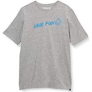 Hurley B Have Fun SS T-shirt voor kinderen, donkergrijs (Dark Grey Htr)