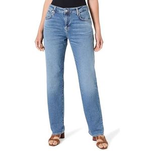 7 For All Mankind Calie Straight Fancy, Bleu moyen., 31W