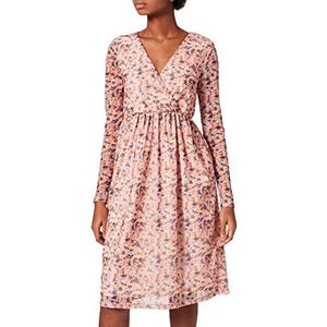 NA-KD Casual portemonnee jurk voor dames, recycling mesh jurk, Roze