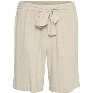 KAFFE Kaliny Shorts voor dames, Licht zand linnen