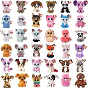 Ty - Beanie Boo's knuffels van 15 cm - De zachte poppen met glinsterende ogen - Willekeurige selectie - Geen dubbel speelgoed