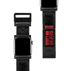 Urban Armor Gear Actieve armband voor Apple Watch 38 mm/40 mm (Watch SE, serie 6, serie 5, serie 4, serie 3, serie 2, serie 1, reserve-nylon armband) zwart