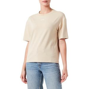 HUGO T-shirt Shuffle Loungewear pour femme, Ouvert Beige291, S