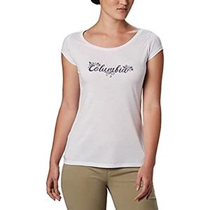 Columbia Shady Grove T-shirt voor dames, korte mouw, wit, grappige prestaties