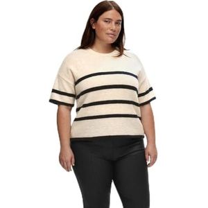 Selected Femme Haut en tricot pour femme à manches courtes, Bouleau 1., XL