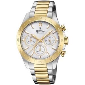 Festina Analoog kwartshorloge voor dames met roestvrijstalen armband F20651/1, zilver/goud, armband, zilver/goud, Armband