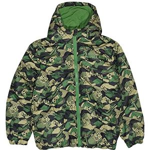 Minecraft Puffer jas voor jongens, Creeper All Over Print Camo patroon, 100% polyester, officiële merchandise, leeftijd 4 tot 14, Groen