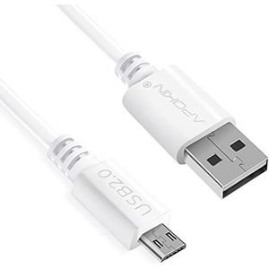 APOKIN® Micro-USB-kabel, ultrasnel opladen, 2 meter, 5 V/3 A, snel opladen, Android-kabel, duurzaam, dubbele coating, mobiele oplader voor Samsung, Huawei, Realme, OPPO, Vivo, TCL