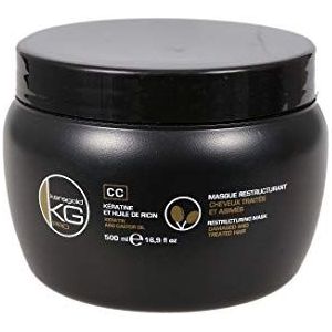 Keragold Pro Cc masker met keratine/ricinusolie, zwart, 500 ml (1 stuk)