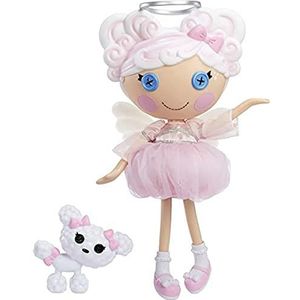 Lalaloopsy Cloud E. Sky & Poedel pop - engelpop 33 cm met wit haar, 1 aureo, vleugels & outfit & verwisselbare schoenen & rozen. In 1 herbruikbare verpakking voor speelhuis, vanaf 3 jaar