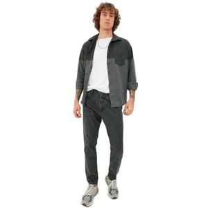Trendyol Casual jeans voor heren, normale taille, grijs, 33 W, grijs.