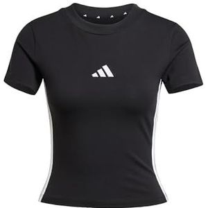 adidas Sportswear Essentials 3-Stripes Slim-fit Baby T-shirt - Dames - Zwart